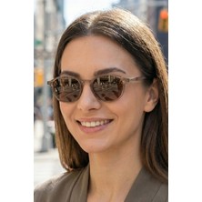 UV400 Polarize Unisex Kahverengi Güneş Gözlüğü 1370 C3434 - Esnek ve Dayanıklı Çerçeve