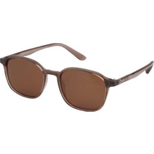UV400 Polarize Unisex Kahverengi Güneş Gözlüğü 1370 C3434 - Esnek ve Dayanıklı Çerçeve