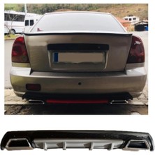 Oto h.i.t. Hyundai Accent Admire Uyumlu Body Kit Difüzör 2 Çıkış Kare Gri Model 3