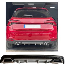 Oto h.i.t. Fiat Egea Hatchback Uyumlu Body Kit Difüzör 2 Çıkış Kare Gri Model 3
