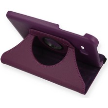 AyrStore Samsung Galaxy T110 / T113 Tab 3 Lite 7 Kılıf 360 Tablet Deri Kılıf - Mürdüm