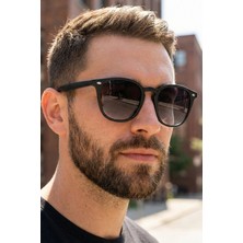 UV400 Polarize Siyah Unisex Güneş Gözlüğü 1372 C0101 - TR90 Esnek Dayanıklı Çerçeve
