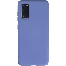 AyrStore Samsung Galaxy S20 Kılıf Nano Içi Kadife Silikon - Lila