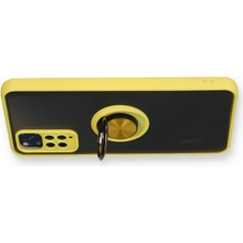 Epilons Redmi Note 11 Kılıf Montreal Yüzüklü Silikon Kapak - Sarı