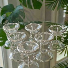 Lüks Metal Ayaklı Çiçekli Kahve Yanı Lokumluk &çikolatalık-Yüzük Yükseltici,dekoratif Sunumluk Gümüş Çerçeve