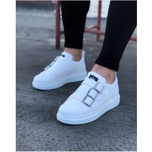 Epilons Beyaz Tokalı Kalın Taban Erkek Ayakkabı