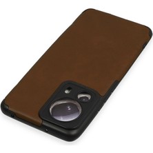 Epilons Mi 13 Lite Kılıf Loop Deri Silikon - Kahverengi