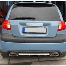 Oto h.i.t. Hyundai Getz Uyumlu Body Kit Difüzör 2 Çıkış Kare Gri Model 3