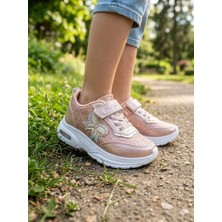 Benitto Kids  Kız Çocuk Simli Işıklı Cırtlı Günlük Rahat Taban Spor Ayakkabı BNT206