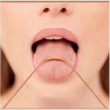 Derin Stok Hijyenik Dil Kazıyıcı Temizleme Dil Sıyırıcı Dil Temizleyici Bakır Hilal