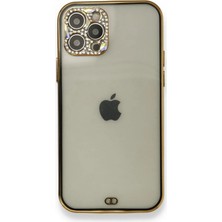 Epilons Iphone 12 Kılıf Liva Taşlı Silikon - Siyah