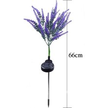 Gaman 2 Adet Dekoratif Dış Mekan Süsü Güneş Enerjili LED Işıklı Solar Lavanta Çiçeği Bahçe Balkon Ledi LC-118