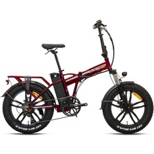 Kron Elektrone Zuma 20 Jant 7 Vites H.disk Elektrikli Katlanır Bisiklet Kırmızı Siyah