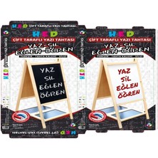 İlkyaz Fashion Yazı Tahtası Çift Taraflı Ayaklı Mıknatıslı Yazı Tahtası Seti 110 x 60
