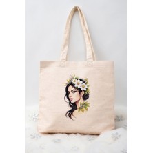 Al Davin Gabardin Baskılı Bez Çanta