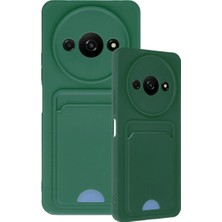 Epilons Redmi A3 4g Kılıf Kelvin Kartvizitli Silikon - Koyu Yeşil