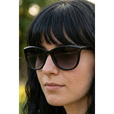 Polarize Siyah Kadın Güneş Gözlüğü 1324 C0101 - TR90 Esnek Dayanıklı Çerçeve