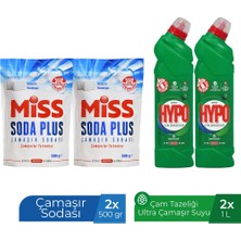 Hypo Soda Plus 500 gr x 2 Adet + Hyper Hypo Ultra Çamaşır Suyu Çam Tazeliği 750 gr x 2 Adet