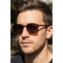 UV400 Polarize Unisex Kahverengi Güneş Gözlüğü 1370 C8484 - Esnek ve Dayanıklı Çerçeve