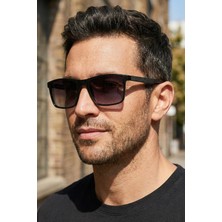UV400 Polarize Siyah Erkek Güneş Gözlüğü 1320 C0101 - Esnek ve Dayanıklı Çerçeve
