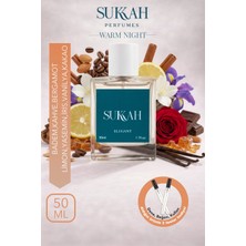 Sukkah Perfumes Warm Night Kadın Parfüm Edp 50ML – Badem, Kahve, Bergamot, Limon, Yasemin, Sümbülteber, Tonka, Kakao