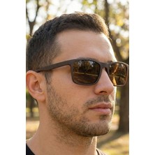 UV400 Polarize Kahverengi Erkek Güneş Gözlüğü 1320 C5454M - Esnek ve Dayanıklı Çerçeve