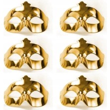 Eco Lounge Altın Metalize Renk Düz Balo Parti Maskesi