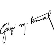 New Jargon Gazi Mustafa Kemal Atatürk Imza Oto Araba Sticker 25 cm