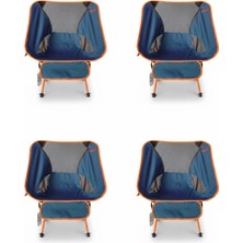 Kılıçaslan Camp Madfox 4'lü Foldmesh Mini Kompakt Sandalye Seti Navy Spark
