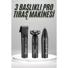 Eco Lounge Dijital Göstergeli 3 Başlıklı Tıraş Makinesi Islak Kuru Lazer Öncesi Günlük