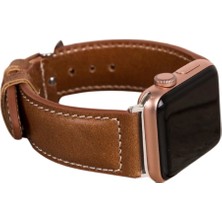 Eco Lounge Apple Watch Uyumlu Deri Kordon 42-44-45MM Nm4-As2 Taba