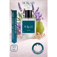Sukkah Perfumes Edp 50 ml Iris Erkek Parfümü | Armut, Lavanta, Misk, Iris ve Sedir Ağacı, Vetiver