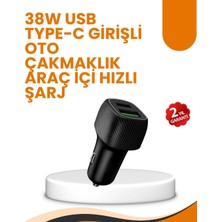Derin Stok Araç Çakmak Girişli 38W Hızlı Şarj Aleti – Iki Cihaz Destekli