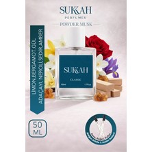 Sukkah Perfumes Powder Musk Unisex Edp 50 ml – Yasemin, Ylang Ylang, Gül, Iris, Misk, Vanilya ve Pudra