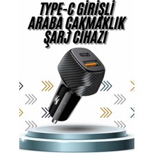 Derin Stok Hızlı Oto Şarj 38W Çift Girişli Hızlı Şarj Oto Çakmaklık Type-C
