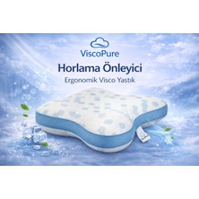 armegeda sıradışı tasarımlar Viscopure Horlama Önleyici Ergonomik Visco Yastık – Soğutucu Örme Kumaş – 55X45X12 cm