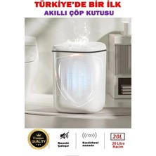 Eco Lounge Akıllı Teknolojik Çöp Kutusu Otomatik Sensörlu Çöp Tenekesi Pilli Çöp Kovası 20L