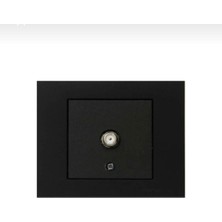 Ovivo Uydu Prizi Çerçeve Dahil Metalik Siyah