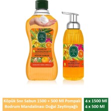 Eyüp Sabri Tuncer Bodrum Mandalinası Doğal Zeytinyağlı Köpük Sabun 1.5 LT+500 ml x 4 Set