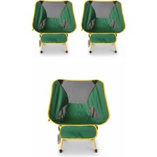 Kılıçaslan Camp Madfox 3'lü Foldmesh Katlanır Kompakt Sandalye Seti Savanna Lime