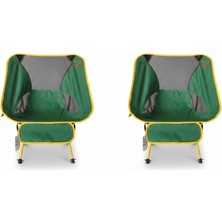 Kılıçaslan Camp Madfox 2'li Foldmesh Mini Kompakt Katlanır Sandalye Seti Savanna Lime