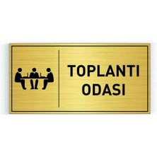 Hobishop Toplantı Odası Yazılı Gold Metal Levha 20 x 10 cm