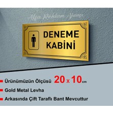 Hobishop Deneme Kabini Bay Metal Levhaa 20 x 10 cm