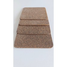 Lilys Kauçuklu Mantar Bardak Altlığı/nihale 12X12CM Kalınlık 3mm 4 Adet