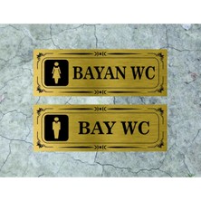 Hobishop Wc Bay Wc Yazılı Metal Levha 20CM x 7 cm