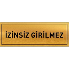 Hobishop Izinsiz Girilmez Yazılı Metal Levha 20 x 7 cm