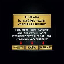 Hobishop Isteğe Göre Yazı Yazma Metal Üzeri Süplimasyon Ölçüsü 20 x 7 cm