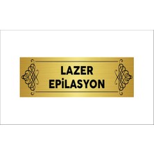 Hobishop Lazer Epilasyon Yazılı Gold Renk Metal Etiket