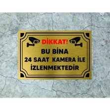 Hobishop Bu Bina Kamera Ile Izlenmektedir Levhası Metal 20 x 30 cm