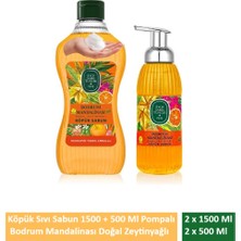 Eyüp Sabri Tuncer Bodrum Mandalinası Doğal Zeytinyağlı Köpük Sabun 1.5 LT+500 ml x 2 Set